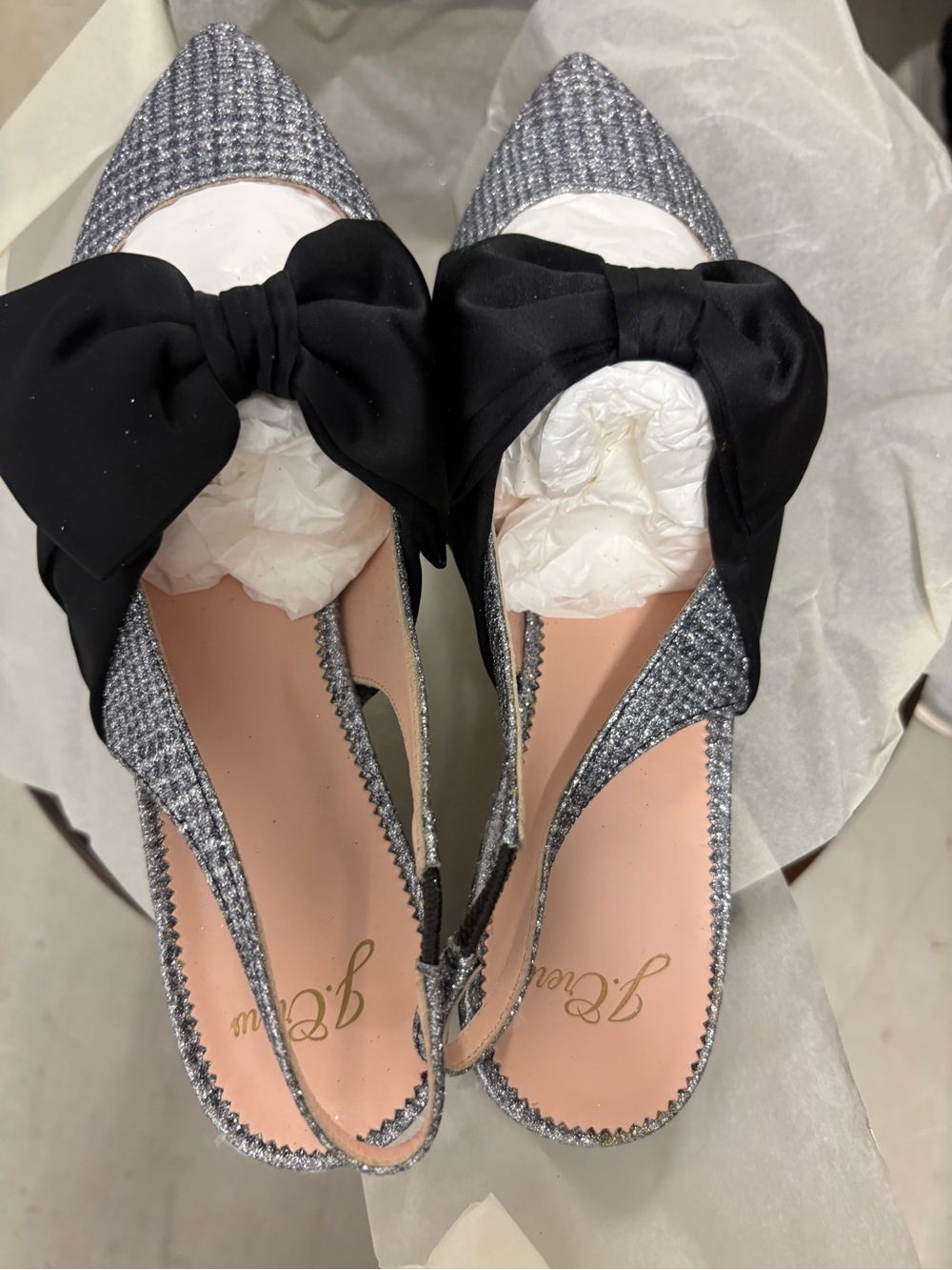 J. Crew Gwen Slingback Shoes with Bow. Size 9.5. New.